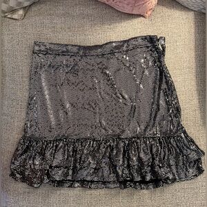 MICHAEL KORS Mirror Dot Jersey Tiered Ruffle Skirt